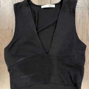 Aritzia V-neck crop top